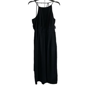 As U Wish Black Lace Front Sleeveless Juniors Jumpsuit Size M